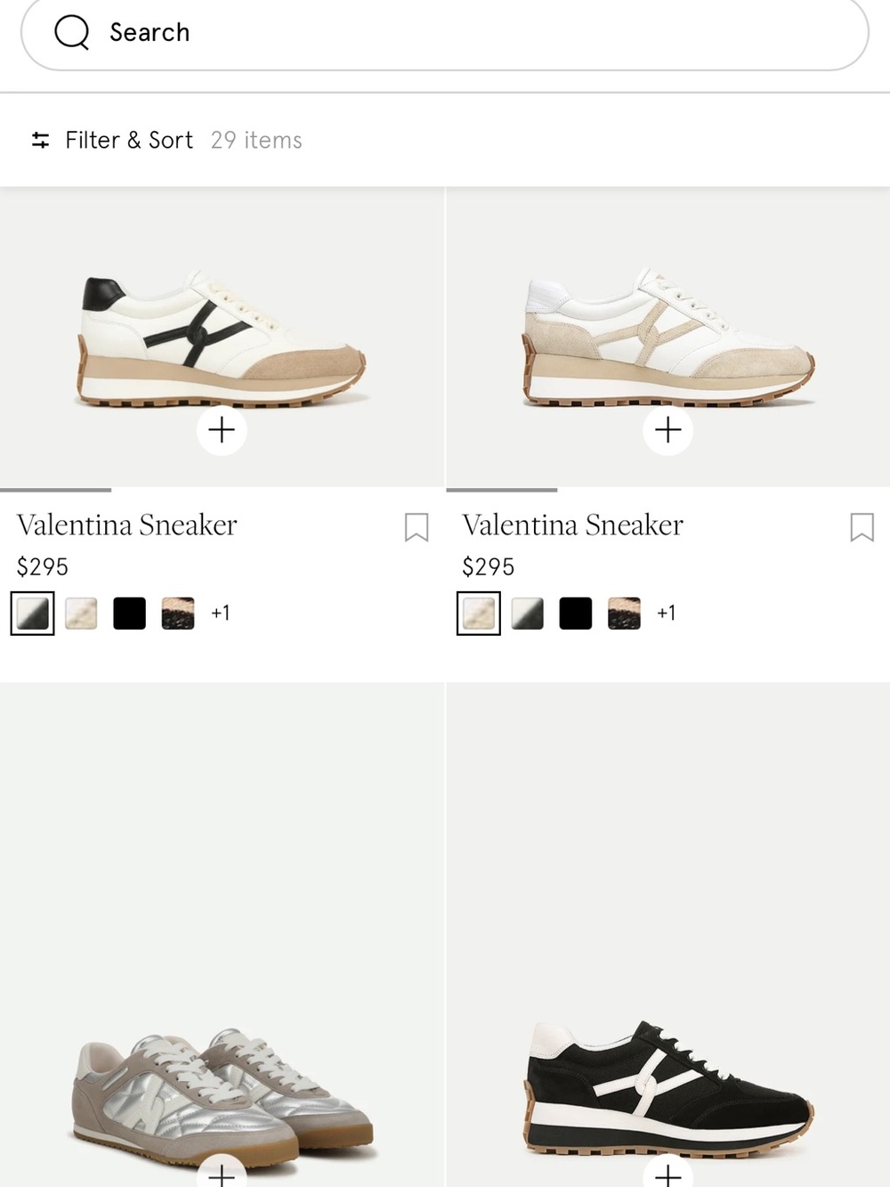 Veronica Beard Valentina Sneaker in White, Beige & Black